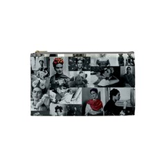 Frida Kahlo Pattern Cosmetic Bag (small)  by Valentinaart