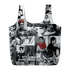 Frida Kahlo Pattern Full Print Recycle Bags (l)  by Valentinaart