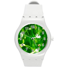 Inside The Grass Round Plastic Sport Watch (m)