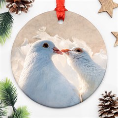 Doves In Love Ornament (round) by FunnyCow