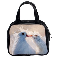 Doves In Love Classic Handbags (2 Sides)