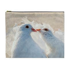 Doves In Love Cosmetic Bag (xl) by FunnyCow