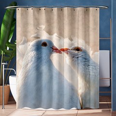 Doves In Love Shower Curtain 60  X 72  (medium)  by FunnyCow