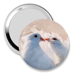 Doves In Love 3  Handbag Mirrors by FunnyCow