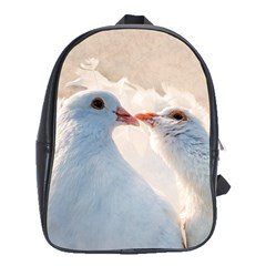 Doves In Love School Bag (xl) by FunnyCow