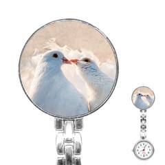 Doves In Love Stainless Steel Nurses Watch by FunnyCow