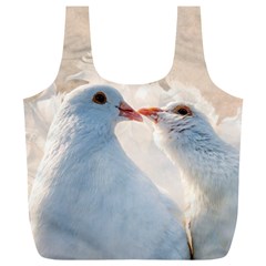 Doves In Love Full Print Recycle Bags (l)  by FunnyCow