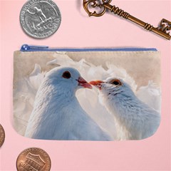 Doves In Love Large Coin Purse by FunnyCow