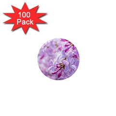 Pink Lilac Flowers 1  Mini Magnets (100 Pack)  by FunnyCow