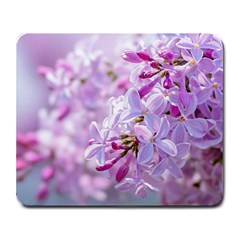 Pink Lilac Flowers Large Mousepads by FunnyCow