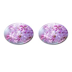 Pink Lilac Flowers Cufflinks (oval) by FunnyCow