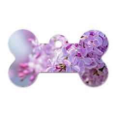 Pink Lilac Flowers Dog Tag Bone (one Side) by FunnyCow