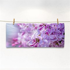 Pink Lilac Flowers Hand Towel by FunnyCow