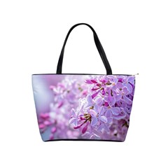 Pink Lilac Flowers Shoulder Handbags by FunnyCow