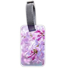 Pink Lilac Flowers Luggage Tags (two Sides) by FunnyCow