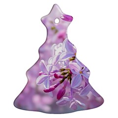 Pink Lilac Flowers Christmas Tree Ornament (two Sides) by FunnyCow