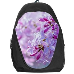 Pink Lilac Flowers Backpack Bag by FunnyCow