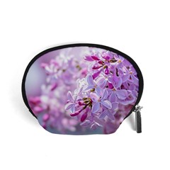 Pink Lilac Flowers Accessory Pouches (small)  by FunnyCow