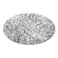 Willow Foliage Abstract Oval Magnet