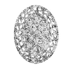 Willow Foliage Abstract Oval Filigree Ornament (two Sides)