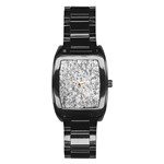 Willow Foliage Abstract Stainless Steel Barrel Watch Front