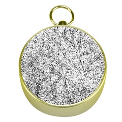 Willow Foliage Abstract Gold Compasses