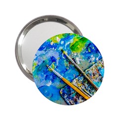 Artist Palette And Brushes 2 25  Handbag Mirrors by FunnyCow