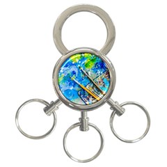 Artist Palette And Brushes 3-ring Key Chains by FunnyCow