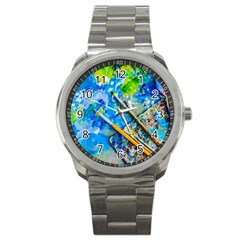 Artist Palette And Brushes Sport Metal Watch by FunnyCow