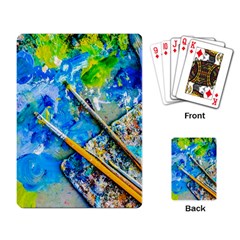 Artist Palette And Brushes Playing Card by FunnyCow