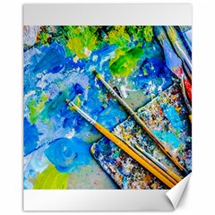 Artist Palette And Brushes Canvas 11  X 14   by FunnyCow