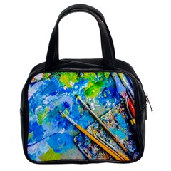 Artist Palette And Brushes Classic Handbags (2 Sides) by FunnyCow