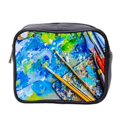 Artist Palette And Brushes Mini Toiletries Bag 2-side by FunnyCow