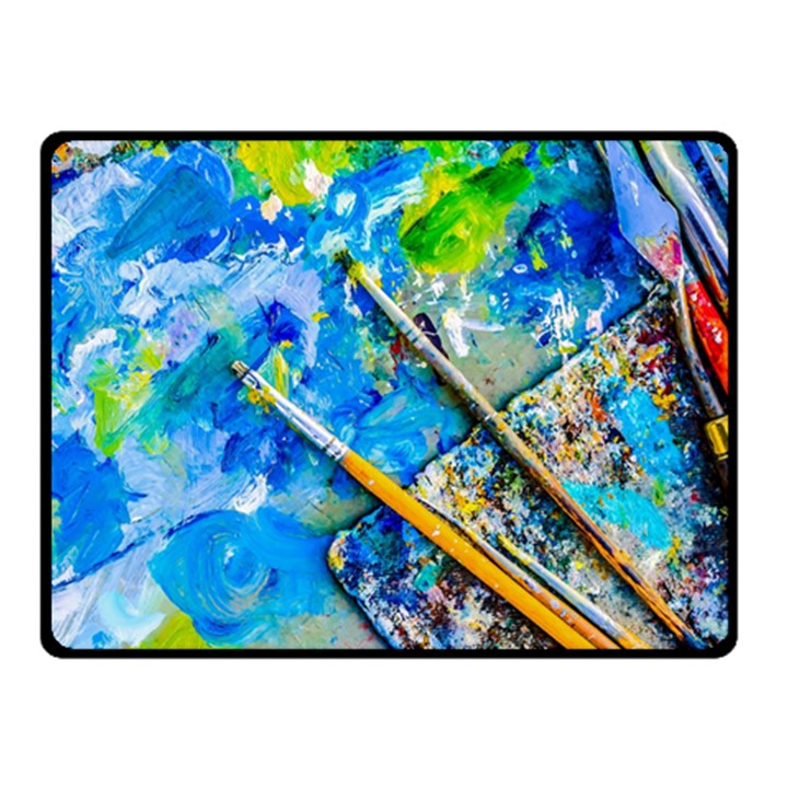 Artist Palette And Brushes Fleece Blanket (Small)