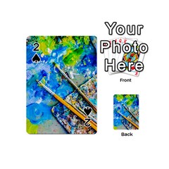 Artist Palette And Brushes Playing Cards 54 (mini)  by FunnyCow