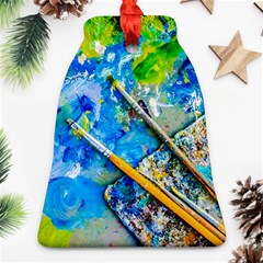 Artist Palette And Brushes Bell Ornament (two Sides) by FunnyCow