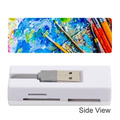 Artist Palette And Brushes Memory Card Reader (stick)  by FunnyCow