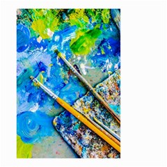 Artist Palette And Brushes Small Garden Flag (two Sides) by FunnyCow