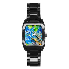 Artist Palette And Brushes Stainless Steel Barrel Watch by FunnyCow