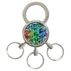 Abstract Of Colorful Water 3-ring Key Chains by FunnyCow