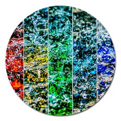 Abstract Of Colorful Water Magnet 5  (round) by FunnyCow