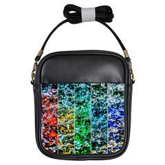 Abstract Of Colorful Water Girls Sling Bags by FunnyCow