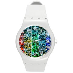 Abstract Of Colorful Water Round Plastic Sport Watch (m) by FunnyCow