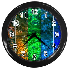 Rainbow Of Water Wall Clocks (black) by FunnyCow