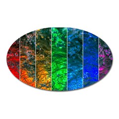 Rainbow Of Water Oval Magnet by FunnyCow