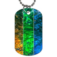 Rainbow Of Water Dog Tag (one Side) by FunnyCow