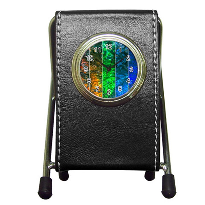 Rainbow Of Water Pen Holder Desk Clocks