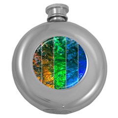 Rainbow Of Water Round Hip Flask (5 Oz) by FunnyCow