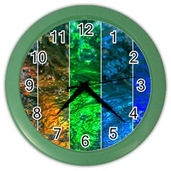 Rainbow Of Water Color Wall Clocks by FunnyCow