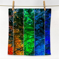 Rainbow Of Water Face Towel by FunnyCow